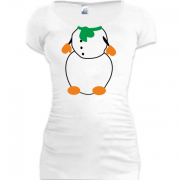 Женская удлиненная футболка Я - Снеговик
