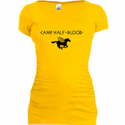 Женская удлиненная футболка Camp half-blood