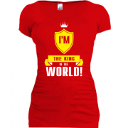 Женская удлиненная футболка I'm a king of the world