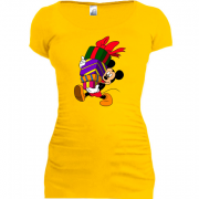 Женская удлиненная футболка Микки с подарками