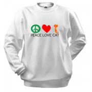 Свитшот peace love cats