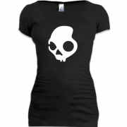 Женская удлиненная футболка Skull candy (2)