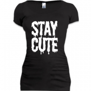Женская удлиненная футболка stay cute