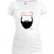 Женская удлиненная футболка Борода