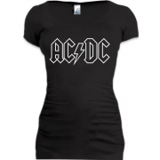 Женская удлиненная футболка AC/DC