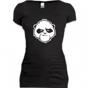 Женская удлиненная футболка Злая панда