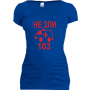 Женская удлиненная футболка Не зли 103
