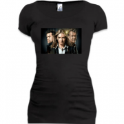 Женская удлиненная футболка с героями сериала За Гранью (Fringe)