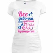 Женская удлиненная футболка Я принцесса (2)