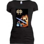 Женская удлиненная футболка Star Wars 2 poster