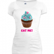 Женская удлиненная футболка Eat me!
