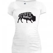 Женская удлиненная футболка rustic & vintage