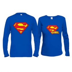 Парные лонгсливы Superman & Supergirl