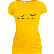 Женская удлиненная футболка Audi A4 DTM
