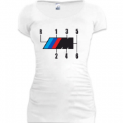 Женская удлиненная футболка BMW M-Power (3)