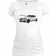 Женская удлиненная футболка Mercedes AMG