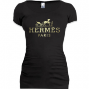 Женская удлиненная футболка Hermès