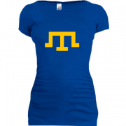 Женская удлиненная футболка с тамгой (символом крымских татар)