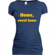 Женская удлиненная футболка Home, sweet home