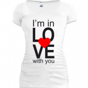 Женская удлиненная футболка I'm in love