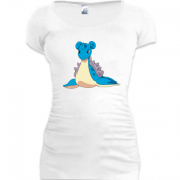 Женская удлиненная футболка с Лапрас