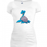 Женская удлиненная футболка с покемоном Лапрас (Lapras)