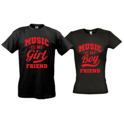 Парные футболки Music is my boyfriend-girlfriend
