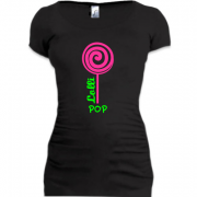 Женская удлиненная футболка lolli pop