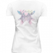 Женская удлиненная футболка Libertad с крыльями