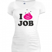 Женская удлиненная футболка Я ненавижу работу