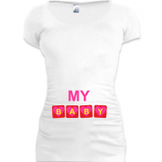 Женская удлиненная футболка My baby (девочка)