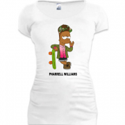 Женская удлиненная футболка Фаррелл Уильямс (Pharrell Williams)