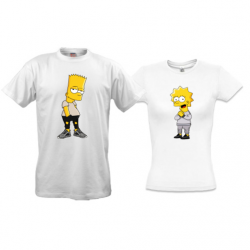 Парные футболки Лиза и Барт Симпсоны