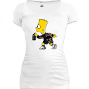 Женская удлиненная футболка Барт Симпсон Supreme