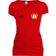 Женская удлиненная футболка Байер 04 (Bayer 04 Leverkusen) mini