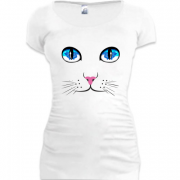Женская удлиненная футболка Кошачьи глаза