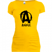 Женская удлиненная футболка Animal (лого)