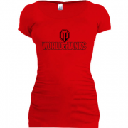 Женская удлиненная футболка с логотипом World of Tanks