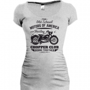 Женская удлиненная футболка Chopper Club