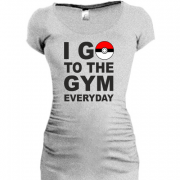 Женская удлиненная футболка Go to the gym