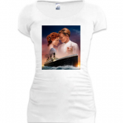 Женская удлиненная футболка с «Титаником»