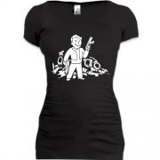 Женская удлиненная футболка Fallout Vault Boy