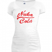 Женская удлиненная футболка Nuka-Cola logo