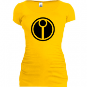 Женская удлиненная футболка с гербом Tau (Тау) Warhammer