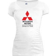 Женская удлиненная футболка с лого Mitsubishi Motors