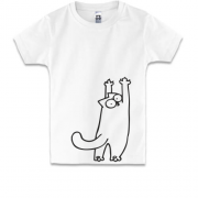 Дитяча футболка Simon's cat дряпається