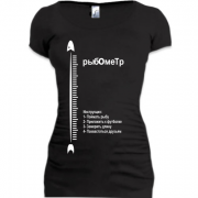 Женская удлиненная футболка Рыбометр