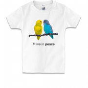 Детская футболка Live in peace