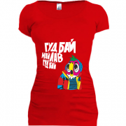 Женская удлиненная футболка Гуд-бай Май лав