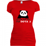 Женская удлиненная футболка Never say no to DOTA 2